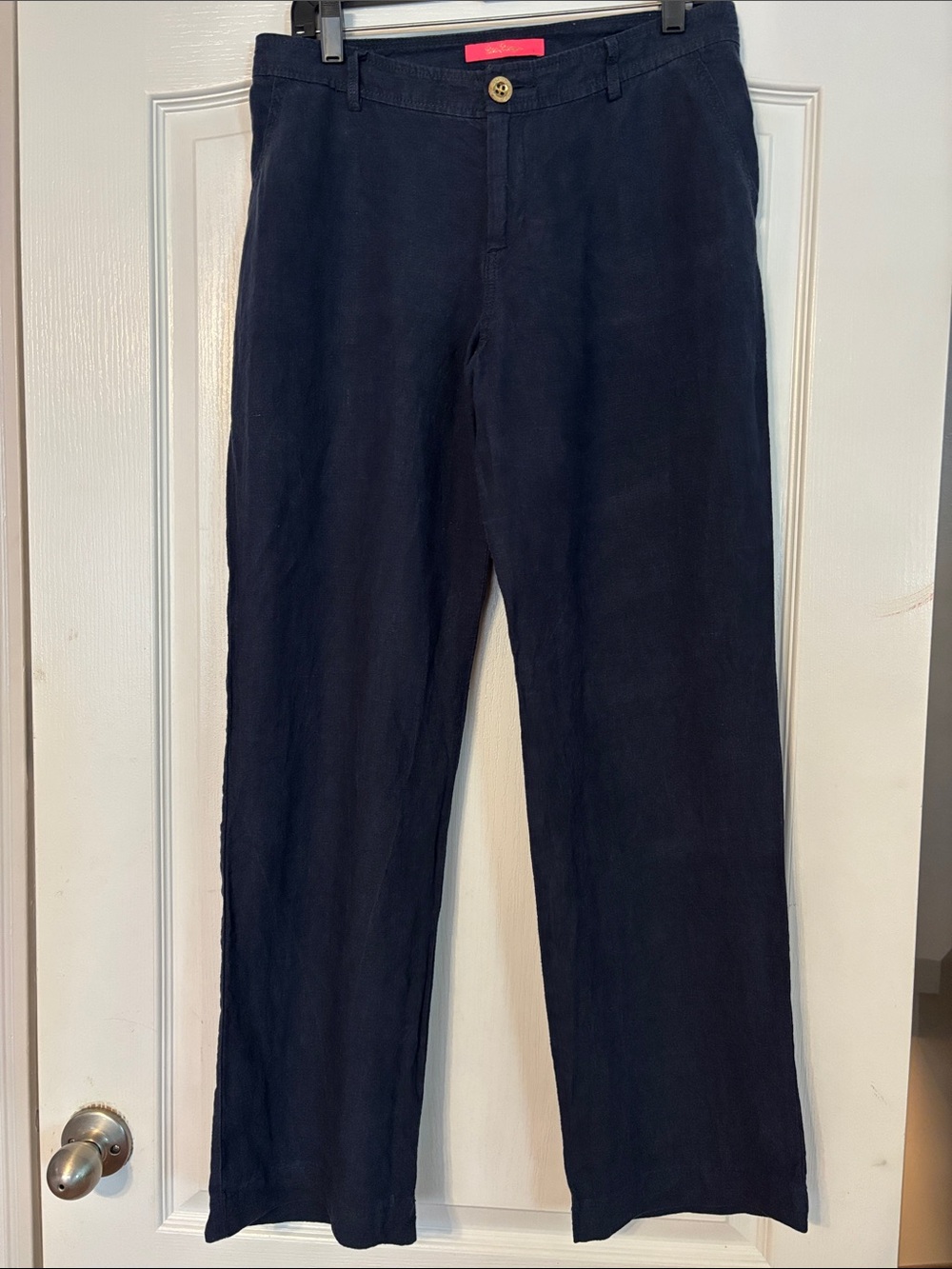 Lilly Pulitzer Women’s Navy Flare Linen Pant